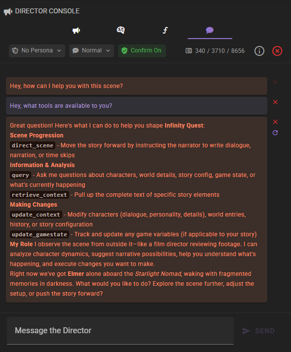 Director Chat Interaction