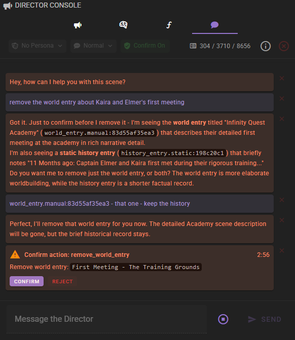 Action Rejection Request