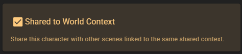 Shared to World Context checkbox