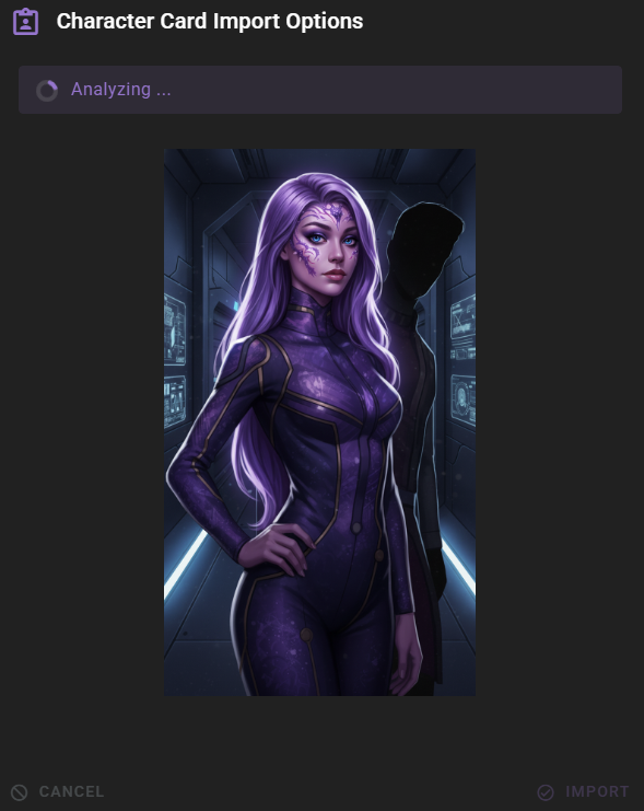 Character Card Import Dialog