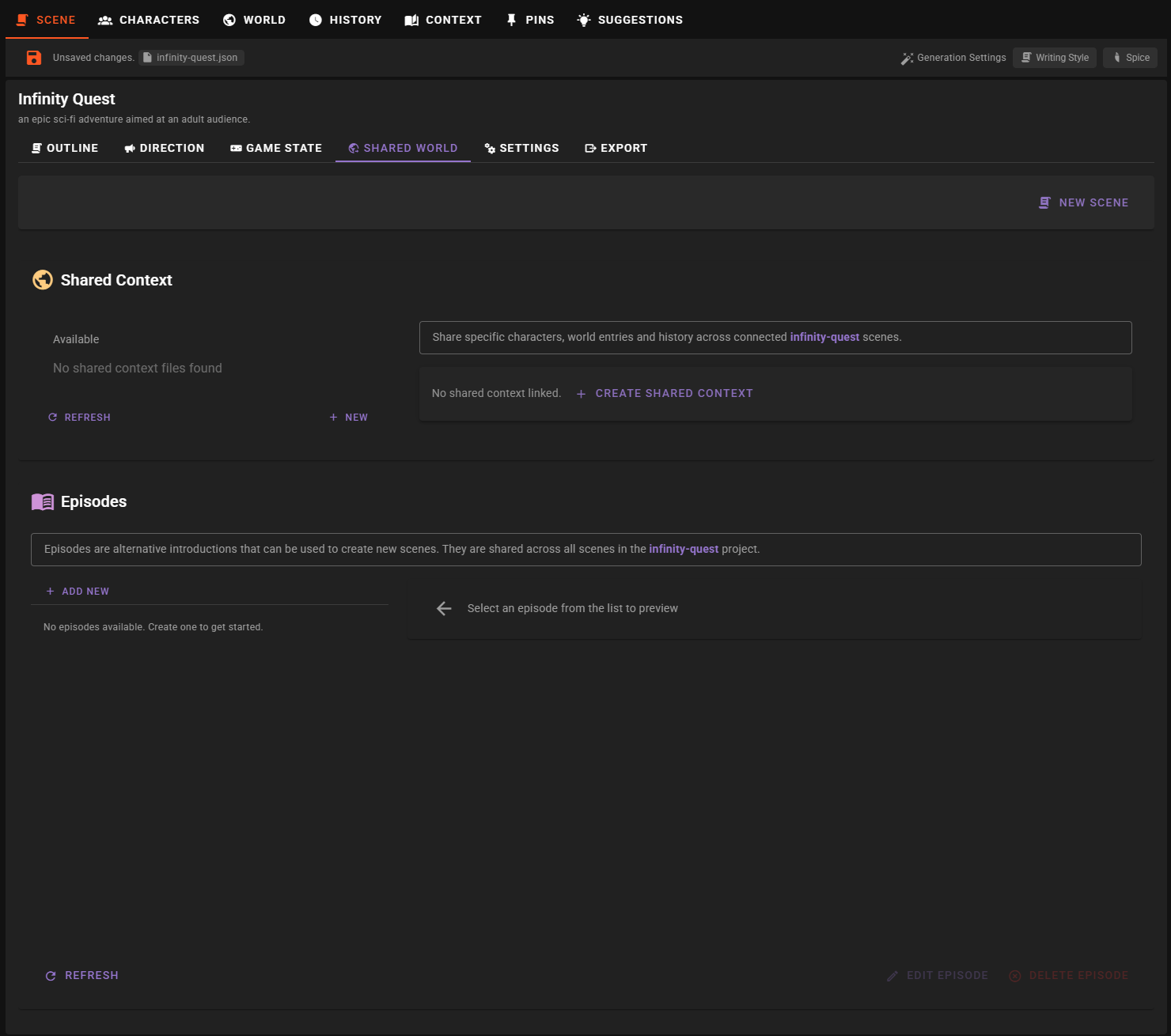 Shared World Overview