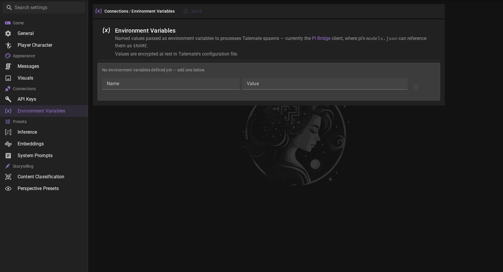 App settings - Environment Variables