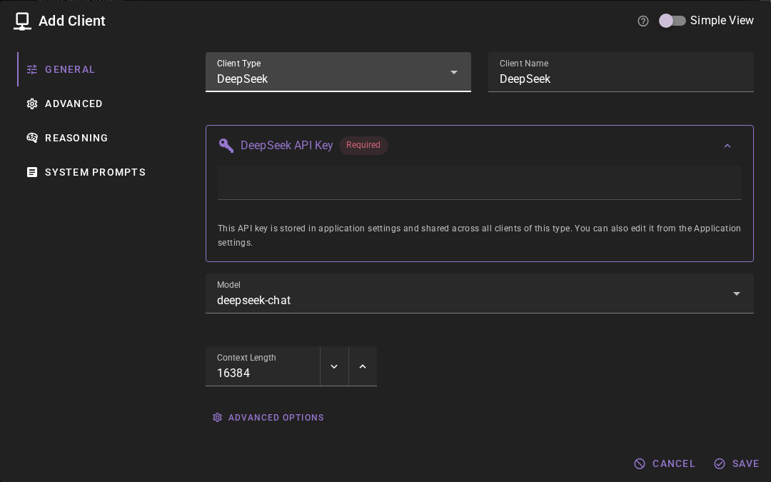 Client DeepSeek
