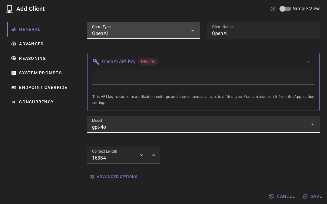 Client OpenAI