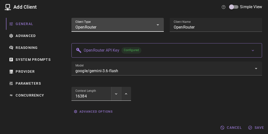 Client OpenRouter
