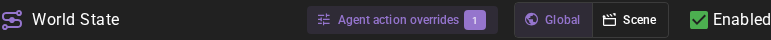 Agent settings header with the overrides button