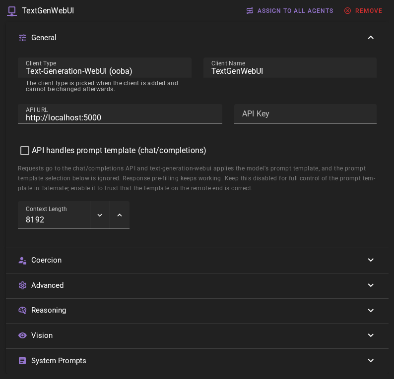 Client Text-Generation-WebUI