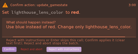 Rejection instructions