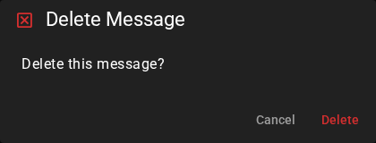 Delete confirmation for the most recent message