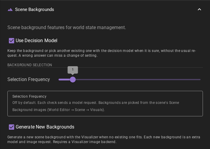 World state agent scene backgrounds settings
